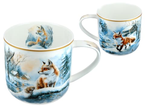 ⁨Kubek świąteczny - Zima wszędzie, Lisy (CARMANI)⁩ w sklepie Wasserman.eu