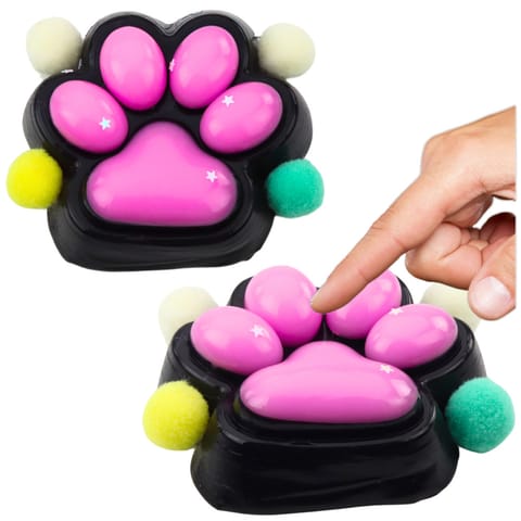 ⁨Gniotek Kocia Łapka Antystresowa Sensoryczna Squishy Czarno-Różowa⁩ w sklepie Wasserman.eu