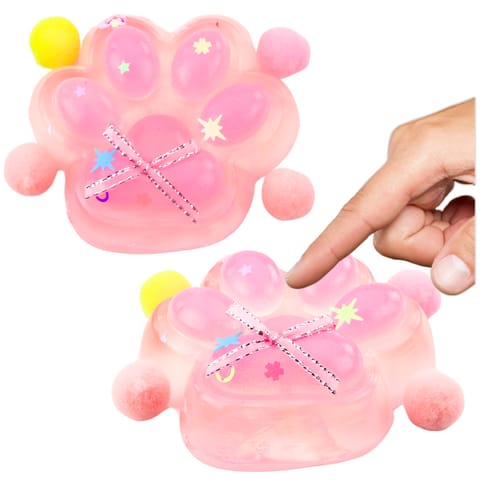 Gniotek Kocia Łapka Antystresowa Sensoryczna Squishy Kokardka Przeźroczysta w sklepie Wasserman.eu