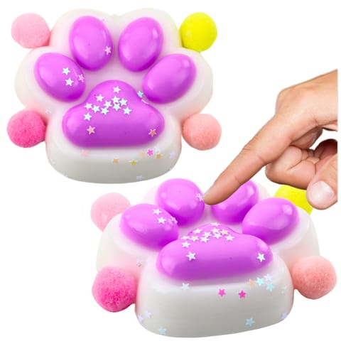 ⁨Gniotek Kocia Łapka Antystresowa Sensoryczna Squishy Gwiazdki Fioletowa⁩ w sklepie Wasserman.eu