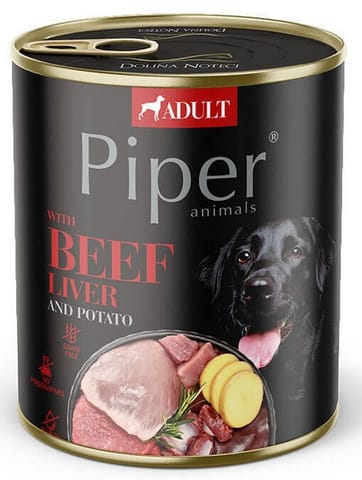 ⁨Dolina Noteci Piper with beef liver and potatoes - Wet dog food 800 g⁩ at Wasserman.eu