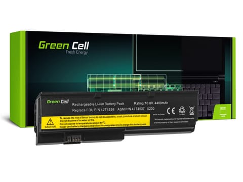 ⁨GREEN CELL battery for Lenovo ThinkPad X200 4400 mAh 10.8 - 11.1V LE16⁩ at Wasserman.eu