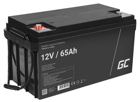 ⁨Green Cell AGM VRLA 12V 65Ah maintenance-free bateria do kamperów, fotowoltaiki, paneli solarnych, łodzi⁩ w sklepie Wasserman.eu