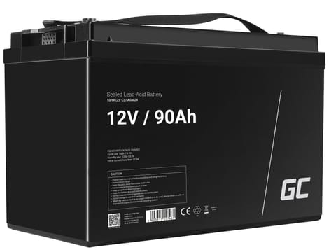⁨Green Cell AGM VRLA 12V 90Ah maintenance-free bateria do kamperów, fotowoltaiki, paneli solarnych, łodzi⁩ w sklepie Wasserman.eu