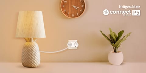 ⁨Gniazdo podwójne WiFi Kruger&Matz Connect P5 Tuya⁩ w sklepie Wasserman.eu