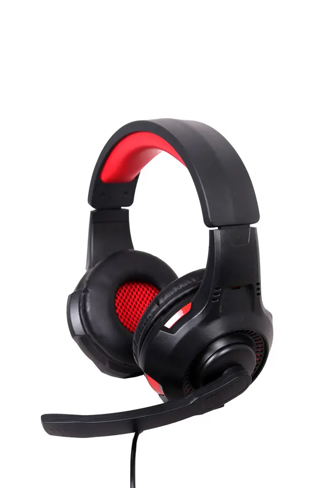 ⁨Gembird GHS-U-5.1-01 headphones/headset Wired Head-band Gaming Black, Red⁩ at Wasserman.eu