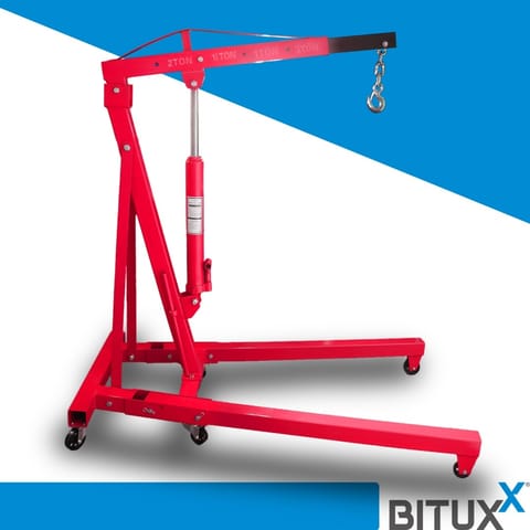 ⁨HYDRAULICZNY ŻURAW WARSZTATOWY UDŹWIG DO 2 TON PODNOŚNIK SKŁADANY BITUXX⁩ w sklepie Wasserman.eu