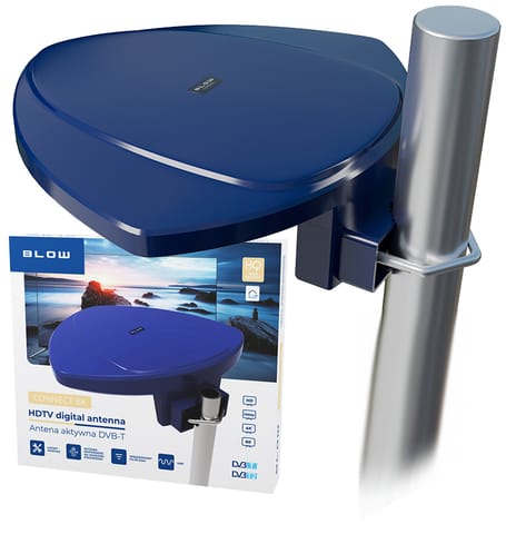 ⁨Antena DVB-T2 Blow Connect 8K ze wzmacniaczem, zewnętrzna⁩ w sklepie Wasserman.eu