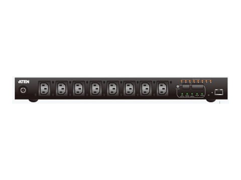 ⁨Aten PE8108G-ATA-G 8-portowy inteligentny moduł dystrybucji zasilania (PDU) 1U ECO, z pomiarem i przełączaniem według gniazda (8⁩ w sklepie Wasserman.eu