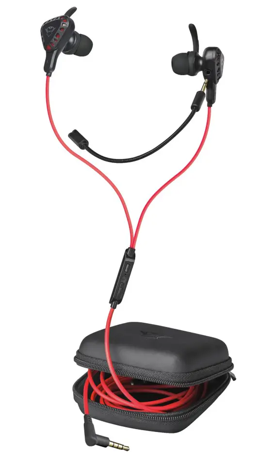 Słuchawki z mikrofonem Trust GXT 408 Cobra 23029 (kolor czarno-czerwony) w sklepie Wasserman.eu