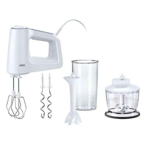 ⁨Braun | MultiMix 3 Hand Mixer | HM 3135 WH | Hand Mixer | 500 W | Number of speeds 5 | Turbo mode | White⁩ w sklepie Wasserman.eu