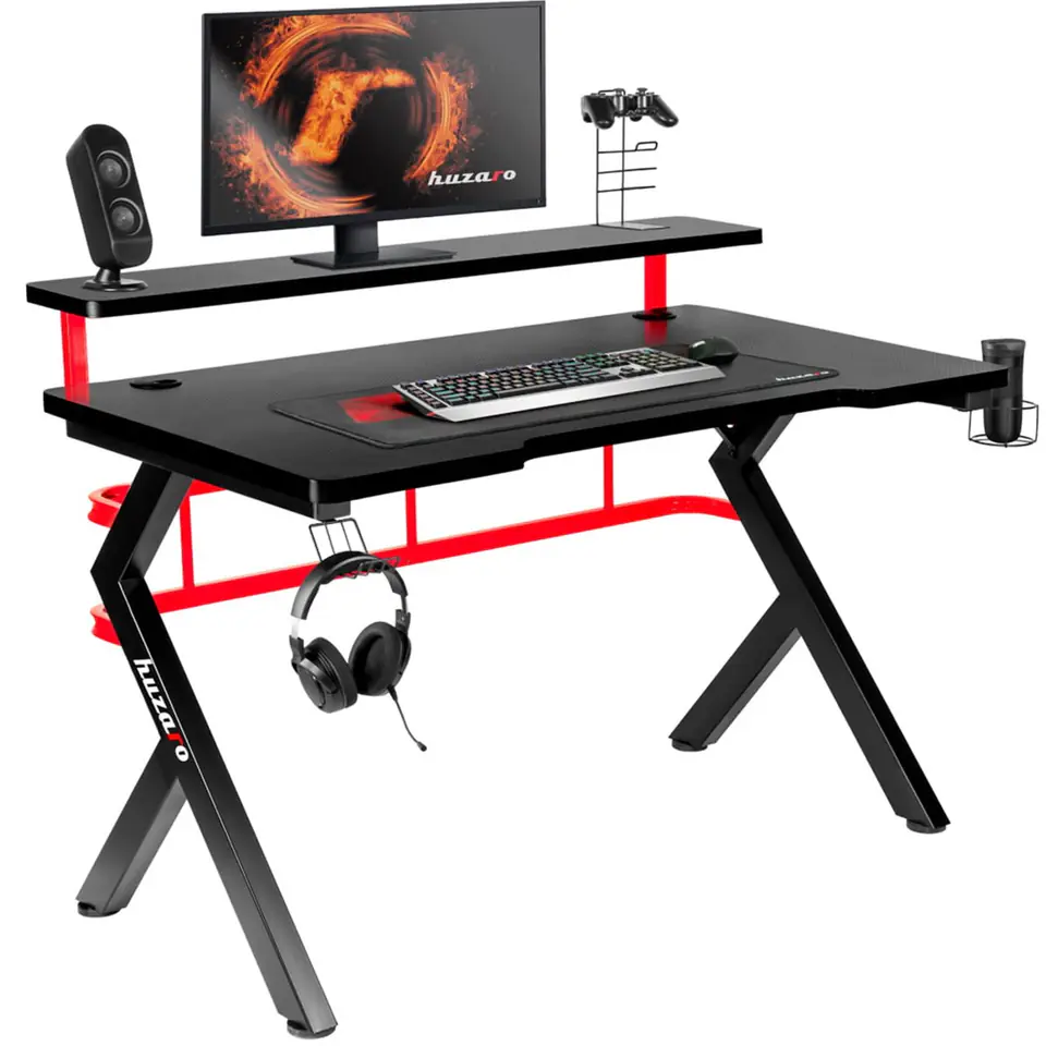 ⁨HZ-Hero 5.0 Red Gaming Desk⁩ at Wasserman.eu