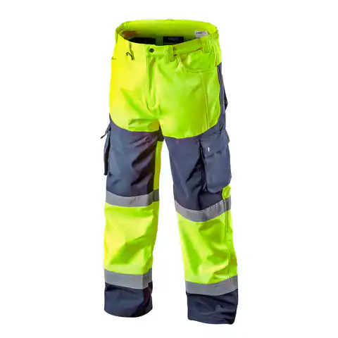 ⁨Spodnie robocze ostrzegawcze softshell, żółte, rozmiar XL⁩ w sklepie Wasserman.eu