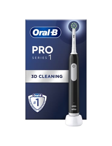 ⁨Oral-B | Pro Series 1 Cross Action | Elektryczna szczoteczka do zębów | Akumulatorowa | Dla dorosłych | Czarna | Liczba główek s⁩ w sklepie Wasserman.eu
