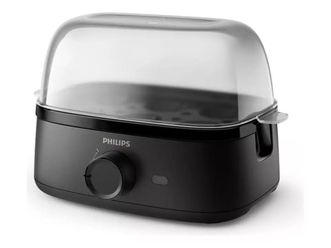 Philips HD9137/90 Urządzenie do gotowania jajek, 400 W, 6 jajek, Poacher, pokrywa Traspert, głęboka czerń | Philips w sklepie Wasserman.eu