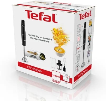 ⁨TEFAL | Blender | HB943838 InfintyForce | Blender ręczny | 1000 W | Liczba prędkości 1 | Rozdrabniacz | Czarny⁩ w sklepie Wasserman.eu