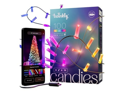 ⁨Twinkly Candies 100 diod LED RGB w kształcie świec, przezroczysty przewód, USB-C|Twinkly⁩ w sklepie Wasserman.eu