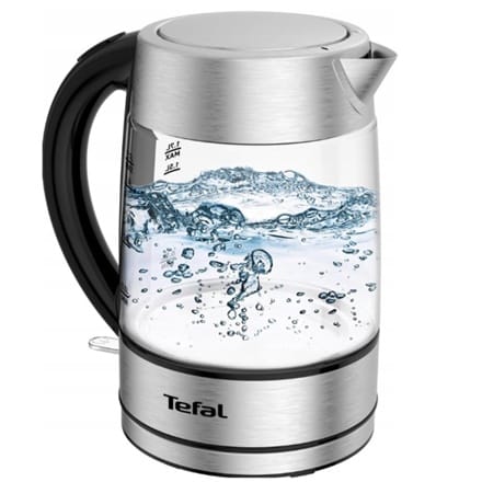 ⁨Czajnik TEFAL KI772D Elektryczny 2400 W 1.7 L Szkło Obracana podstawa 360° Ze stali nierdzewnej/czarny⁩ w sklepie Wasserman.eu