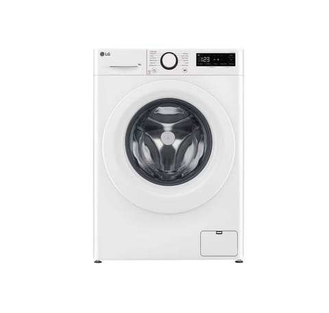 LG | Washing machine | F2WR508SWW | Energy efficiency class A-10% | Front loading | Washing capacity 8 kg | 1200 RPM | Depth 47.5 cm | Width 60 cm | Display | LED | Steam function | Direct drive | White at Wasserman.eu