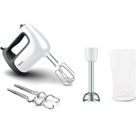 TEFAL | PrepMix+ HT462138 | Hand Mixer | 500 W | Number of speeds 5 | Turbo mode | White at Wasserman.eu