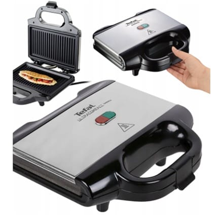⁨Toster TEFAL SM157236 do kanapek - Moc 700 W, 1 płytka, Kolor czarny / stal nierdzewna⁩ w sklepie Wasserman.eu