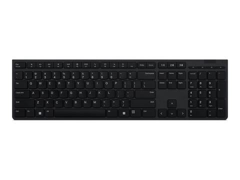 ⁨Lenovo Professional Wireless Rechargeable Keyboard 4Y41K04068 Keyboard Wireless US Scissors switch keys Grey⁩ w sklepie Wasserman.eu