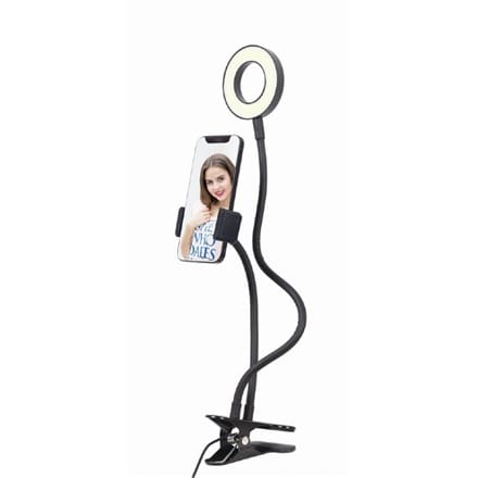 ⁨GEMBIRD SELFIE RING LAMP WITH PHONE HOLDER⁩ at Wasserman.eu