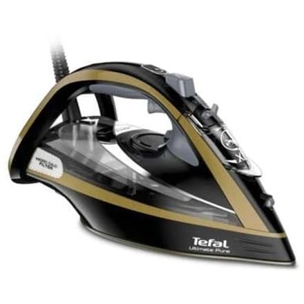 ⁨Tefal FV9865E0 iron Dry & Steam iron Durilium Autoclean soleplate 3000 W Black, Gold⁩ at Wasserman.eu
