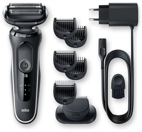 ⁨Braun Shaver 51-W1500s Operating time (max) 50 min, Wet & Dry, Black/White⁩ at Wasserman.eu