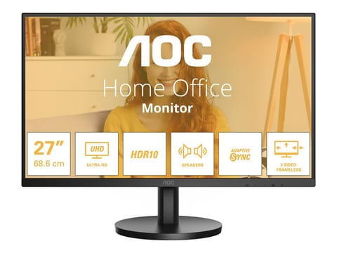 ⁨AOC U27B3A 27" IPS 3840x2160/16:9/350cd/m2/4ms DP, HDMI, Headphone out⁩ w sklepie Wasserman.eu