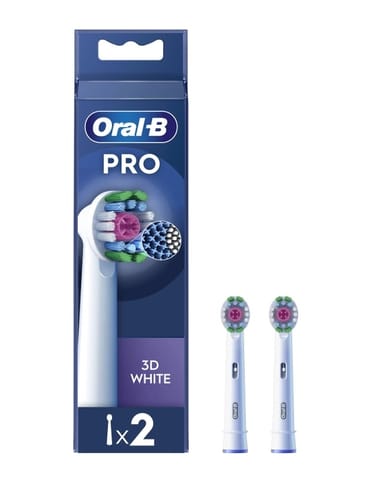 ⁨Oral-B | Wymienna Głowica do Szczoteczki | PRO 3D Biały wkład | Głowice | Brak informacji | Ilość wkładek 2⁩ w sklepie Wasserman.eu