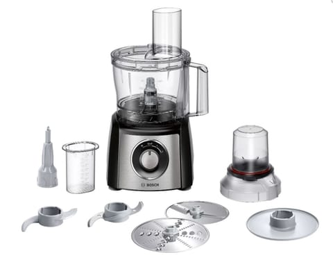 Bosch Food Processor MCM3401M Black/Stainless steel, 800 W, Number of speeds 2, 2.3 L, Blender, Meat mincer at Wasserman.eu