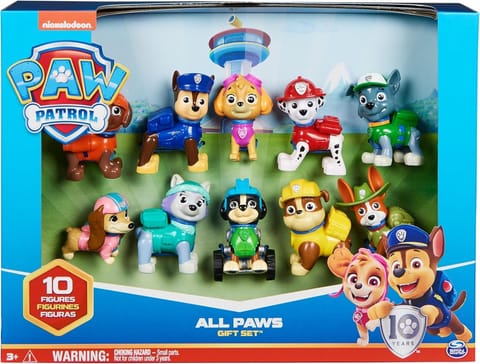 ⁨PAW Patrol , 10th Anniversary, All Paws On Deck Toy Figures Gift Pack with 10 Collectible Action Figures, Kids Toys for Ages 3 and up⁩ at Wasserman.eu