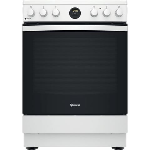 INDESIT Cooker IS67V8CHW/E Hob type Vitroceramic, Oven type Electric, White, Width 60 cm, Grilling, 69 L, Depth 60 cm at Wasserman.eu