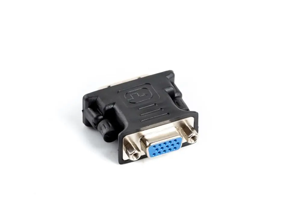 ⁨Adapter Lanberg AD-0012-BK (DVI-I (Dual link) M - D-Sub (VGA) F; kolor czarny)⁩ w sklepie Wasserman.eu