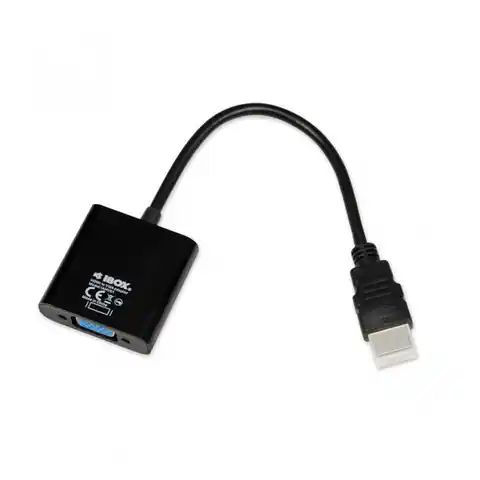 ⁨iBox IAHV01 Videokabel-Adapter HDMI Typ A (Standard) VGA (D-Sub) Schwarz⁩ im Wasserman.eu