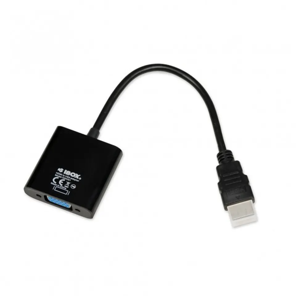 Adapter IBOX IAHV01 (HDMI M - D-Sub (VGA) F; 1m; kolor czarny) w sklepie Wasserman.eu
