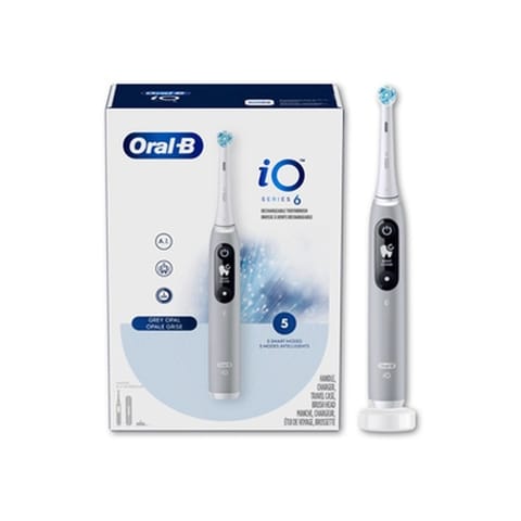 ⁨Oral-B | Szczoteczka do zębów | iO Seria 6 | Akumulatorowa | Dla dorosłych | Liczba główek szczoteczki w zestawie 1 | Liczba try⁩ w sklepie Wasserman.eu
