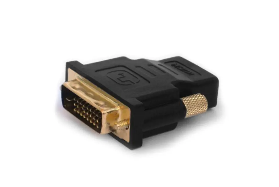 ⁨Adapter SAVIO cl-21 (HDMI F - DVI-D M; kolor czarny)⁩ w sklepie Wasserman.eu