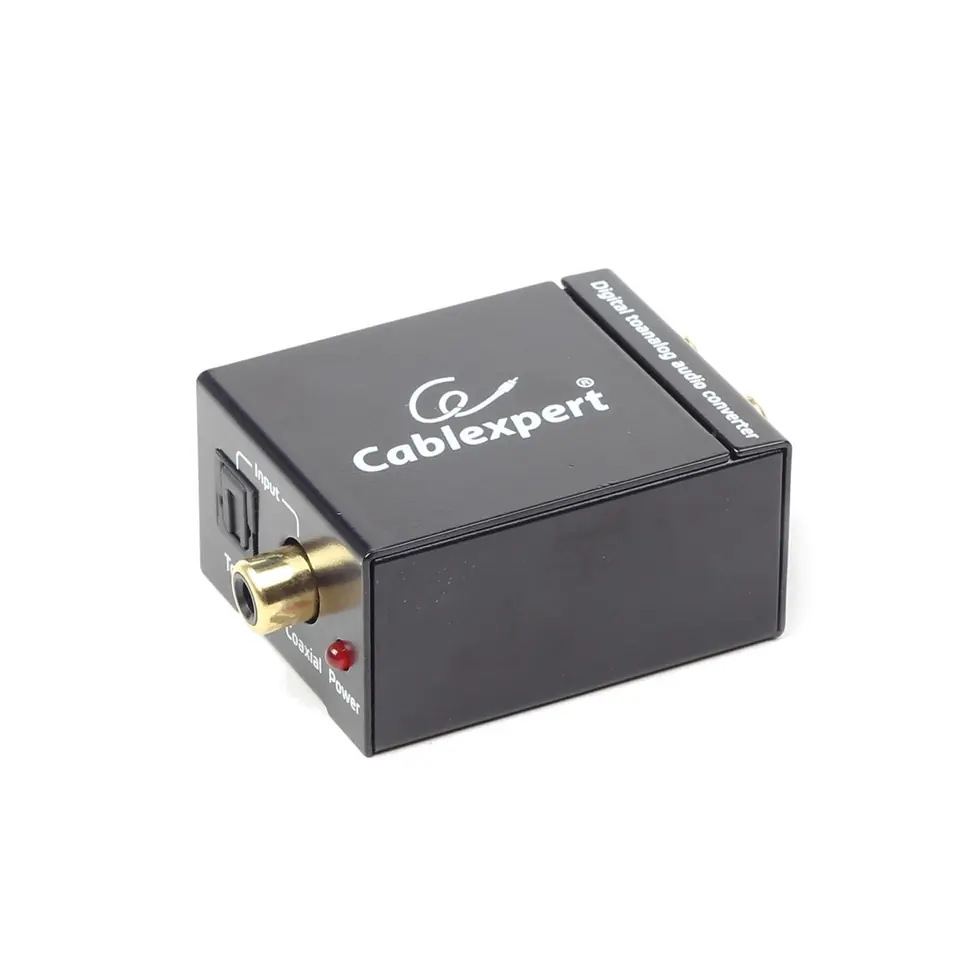 ⁨Adapter GEMBIRD DSC-OPT-RCA-001 (Toslink - RCA ; kolor czarny)⁩ w sklepie Wasserman.eu