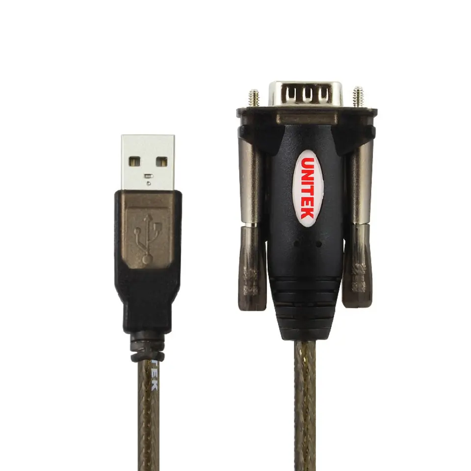 ⁨UNITEK Y-105A serial cable Black 1.5 m USB Type-A DB-9⁩ at Wasserman.eu