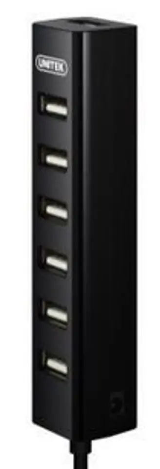 ⁨UNITEK HUB 7X USB 2.0 BLACK, Y-2160⁩ at Wasserman.eu