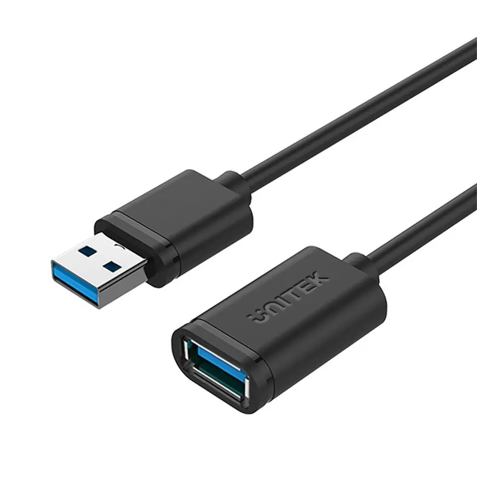 ⁨UNITEK Y-C458GBK USB cable USB 3.2 Gen 1 (3.1 Gen 1) 1.5 m USB A Black⁩ at Wasserman.eu