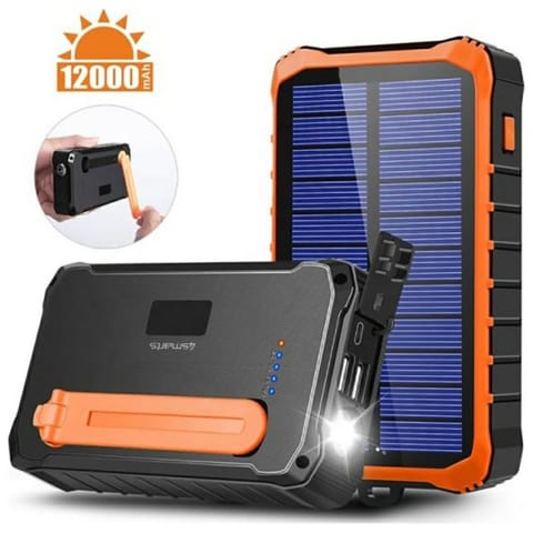⁨Powerbank solarny 4smarts Prepper        12000mAh szary⁩ w sklepie Wasserman.eu