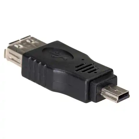 ⁨Akyga Adapter AK-AD-07 USB-AF/miniUSB-B (5-pin) USB A USB mini B 5-pin Schwarz⁩ im Wasserman.eu