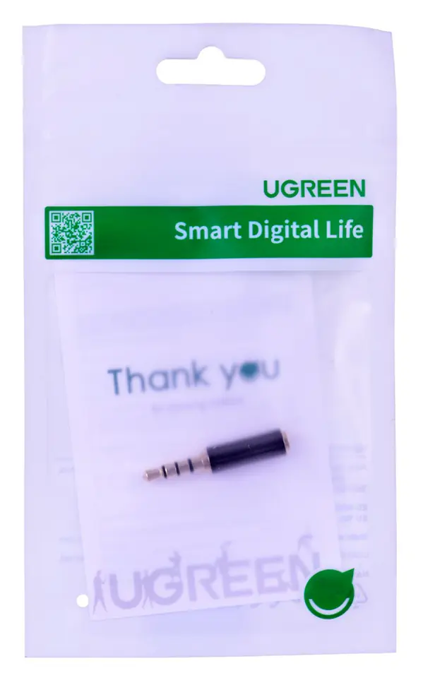 ⁨UGREEN ADAPTER 2,5 MM JACK/3,5 MM MINI JACK CZARNY⁩ w sklepie Wasserman.eu
