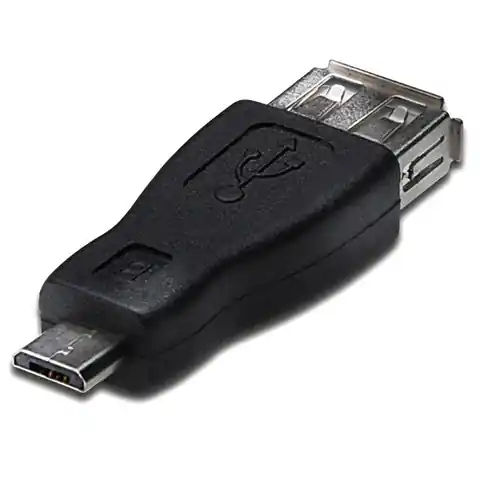 ⁨Adapter Akyga AK-AD-08 (USB F - Micro USB M; kolor czarny)⁩ w sklepie Wasserman.eu