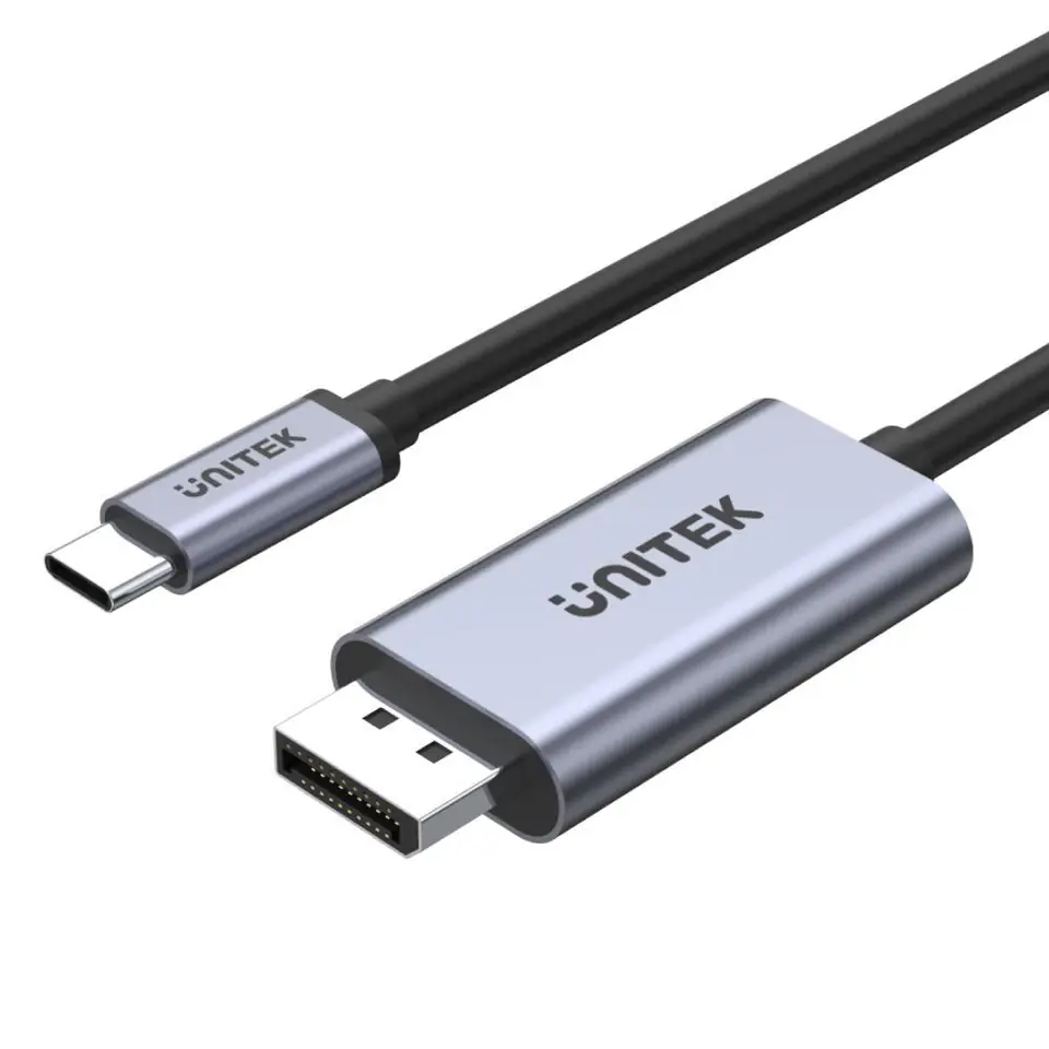 ⁨UNITEK V1409A cable gender changer USB-C DisplayPort Black, Grey⁩ at Wasserman.eu