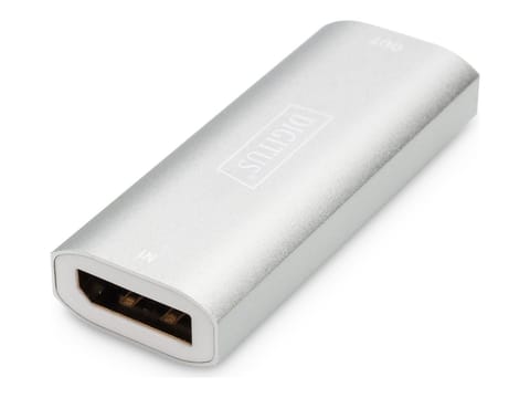 ⁨Digitus | 8K DP Repeater 30 m | DS-55524 | The repeater allows you to extend a DP signal to up to 30 m. This corresponds to the VESA DisplayPort Standard 1.4. It supports resolutions up to 8K/30Hz. Power supply is provided via USB using the enclosed cable⁩ at Wasserman.eu