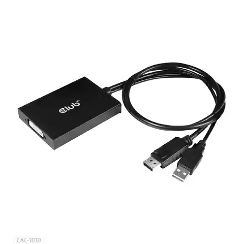 ⁨Adapter Club3D CAC-1010 (DisplayPort to DVI Dual-Link DVI-D  USB A Powered – 2560x1600 Resolution HDCP Supported)⁩ w sklepie Wasserman.eu